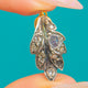 Antiker Silber-Anhänger in Blattform mit Rosenschliff-Diamanten, 0,35 ct