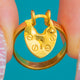 Antique Victorian 9ct Gold Ornate Engraved Padlock Ring