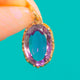 9 Karat Gold Georgian Anhänger mit gekräuselter Krappenfassung und Amethyst, 2,90 ct