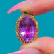 Charm aus 9ct Gold mit foliertem Georgian Pink Foil Amethyst, 8,50ct Amethyst