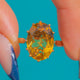 Vintage Mid-Century 9ct Gold Citrine Ring, 6.00ct Citrine