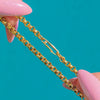 43 cm Antike Belcher-Kette aus 9ct Gold mit buttrigem Glanz