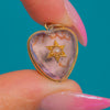 Victorian Anhänger aus 15ct Gold mit Amethyst, Perle und Stern-Herz-Motiv