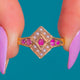 Antiker 15ct Gold Ring mit Rubin- und Perlen-Lozenge-Cluster
