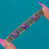 Antike Arts & Crafts Silber-Amethyst Durchbrochene Stabbrosche