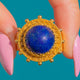 Beeindruckender Etrusker-Ring aus 15ct Gold mit Lapislazuli