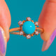 Victorian 15ct Gold Persian Turquoise Diamond "Constellation" Ring