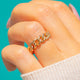 Antiker 9ct Gold gestempelter Curb-Link-Kleinfingerring – Größe H