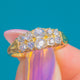 Victorian 18ct Gold Double Row Old Mine Cut Diamond Ring, 0.60ct