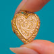 Antikes massives Herz-Medaillon aus 9 Karat Gold, punziert 1918