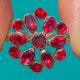 RARE 18ct Gold Georgian Flat-Cut Garnet Cluster Ring, c.1780
