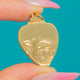 Art Deco 9ct Gold Herzgraviertes Medaillon