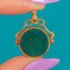 Edwardian 9ct Gold Blutjaspis Onyx Fob c.1909