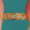 English Antique 18ct Gold Diamond Five-Stone Stacking Ring