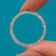 Großer Anhänger aus 18 Karat Gold und Platin mit Diamant-Rondell, 0,60 ct Diamanten