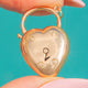 Antiker 15ct Gold Puffy Heart Padlock Anhänger