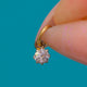 Antiker Anhänger aus 15ct Gold und Platin mit Altschliff-Diamant
