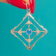 Art Deco 14ct White Gold White & Blue Paste Pendant