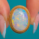 Französischer Cocktailring aus 18ct Gold mit massivem Opal, 4,50ct Opal