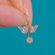 Zarter viktorianischer Anhänger mit altgeschliffenem Diamant in Blatt- und Beerenform