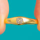Antiker Stapelring aus 18 Karat Gold mit Altschliff-Diamant
