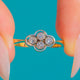 Edwardian 18ct Gold Diamond Quatrefoil Cluster Ring c.1902