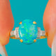 18ct Gold Black Opal Diamond Ring, 1.60ct Natural Solid Opal