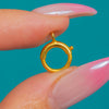 Leuchtend gelber antiker 9ct Gold-Bolzenringverschluss, 9mm