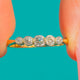 Art Deco 18ct Gold & Platin-Fassung Diamant-Fünfstein-Ring, 0,20ct