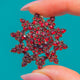Antique Bohemian Rose-Cut Garnet Star Cluster Pendant
